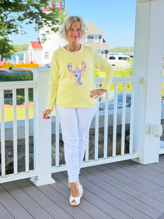 BEACH CLUB YELLOW LOBSTER SWEATER LULU-B