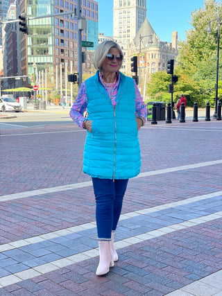 LULU-B AQUA PUFFER VEST