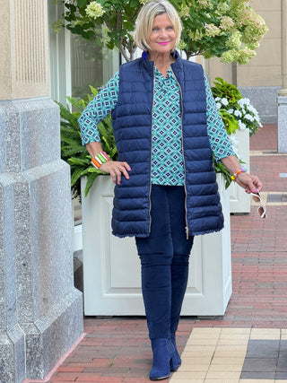 LULU-B NAVY PUFFER VEST