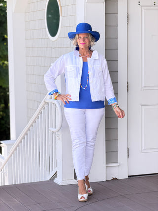 HARBOR BLUES LINEN JACKET Cathys Place