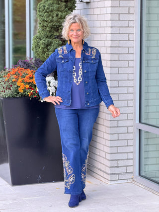 ETHYL FLOWER EMBROIDERED JEAN ETHYL JEANS