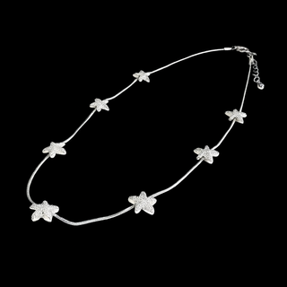 Starfish Brass Charm Statement Snake Chain Necklace