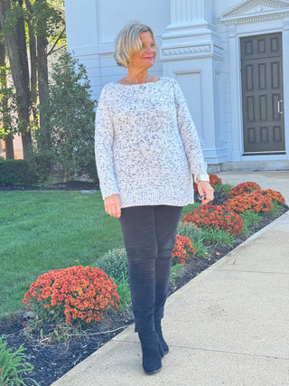 Women's Speckled Chenille Eyelash Sweater