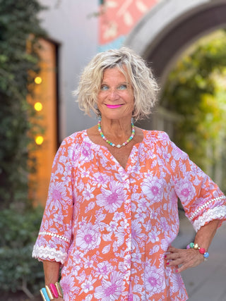 MANDARIN MULT FASHION TOP Cathys Place