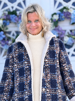 Plaid Bouclé Jacket With Sherpa Trim CHARLIE B