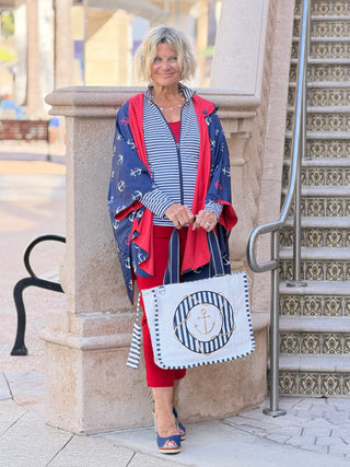 Anchor, Gold Anchor Shoulder Tote Cathys Place