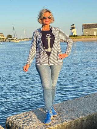 NAVY ANCHOR SWEATER