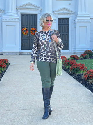 OLIVE POCKET LEGGINGS