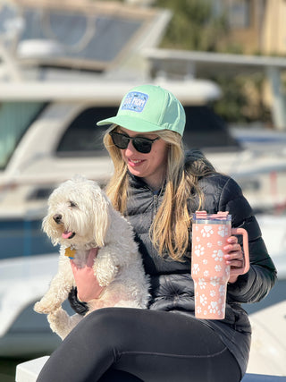 Dog Paw Peach Printed 40oz Stainless Steel Tumbler