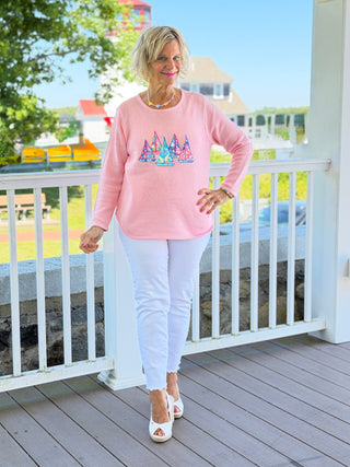 BEACH CLUB YELLOW SAILBOAT SWEATER LULU-B