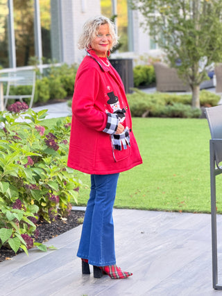 SNOWMAN HOUNDSTOOTH BLAZER Cathys Place