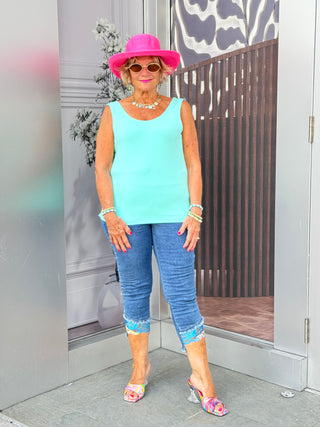 LULU-B CLEAR SEAFOAM SPANK TANK