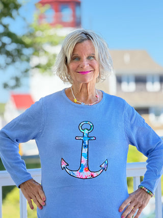 BEACH CLUB PERRI CAPE COD ANCHOR SWEATER LULU-B