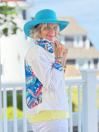 SEASIDE JEWELS LINEN JACKET TANGO MANGO