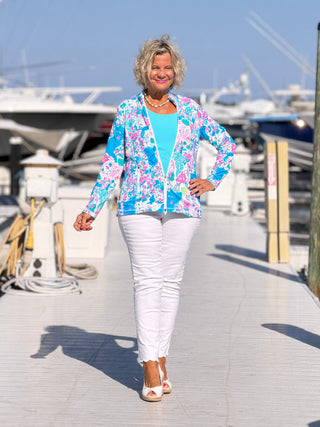 LULU-B PALM BEACH SPLASH FULL ZIPPER LULU-B