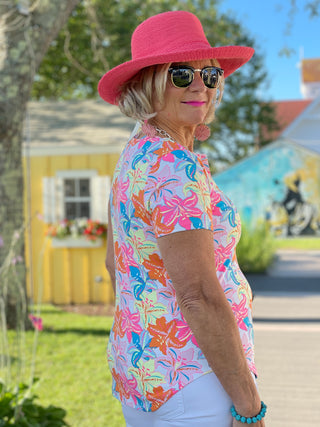 PALM BEACH GARDEN SHORT SLEEVE TOP