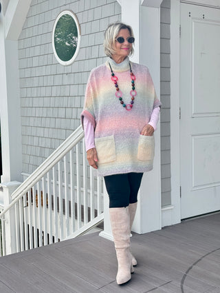 Gradient Colorful Pullover Sweater