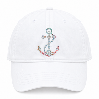 Bling White Anchor Hat Cathys Place