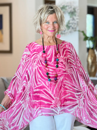 Pink Tiger Silk Top Cathys Place