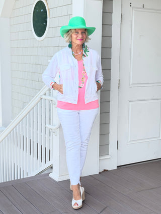 PINK PARADISE GARDEN LINEN JACKET TANGO MANGO