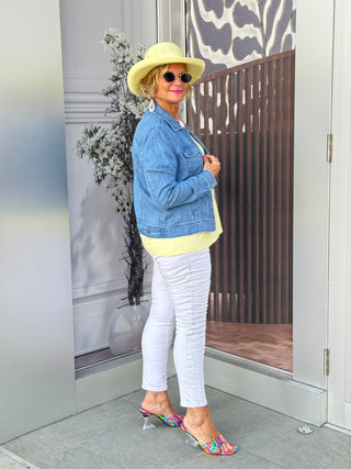 LULU-B CHAMBRAY BLUE LINEN JACKET