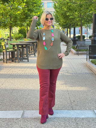 Ethyl Soft Pocket Sweater - Foster