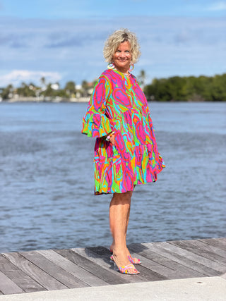 Multi Woodgrain Taos Dress Cathys Place