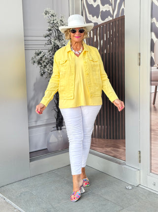 KEY WEST LINEN YELLOW JACKET