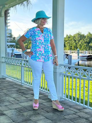 SPLASH OF PINK  SHORT SLEEVE