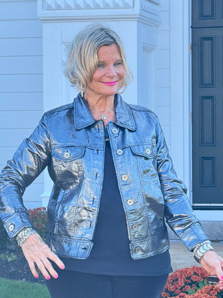 HOLIDAY BLACK METALLIC JACKET