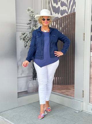 KEY WEST NAVY LINEN JACKET