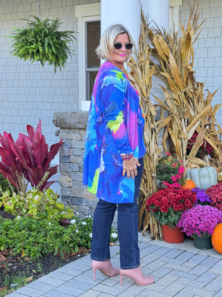 RIVER CRUISE BLUE CARDIGAN