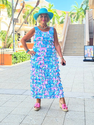 SPLASH OF PINK CHA CHA MAXI DRESS