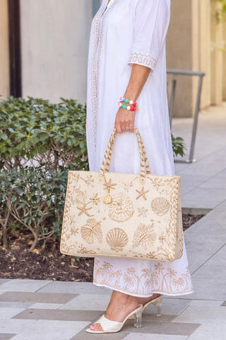 SEASHELL BAG CHARM/KEY RING,IVORY Cathys Place