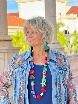 Ethyl Denim & Floral Insert Coat - Virtue ETHYL JEANS