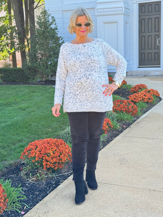 Women's Speckled Chenille Eyelash Sweater