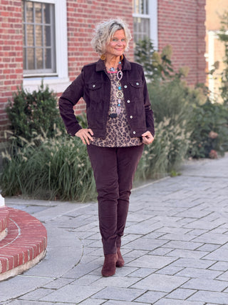 LULU B CHOCLATE VELOUR JACKET LULU-B