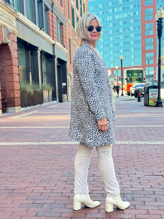 LULU-B CREAM LEOPARD CASHMERE CARDIGAN