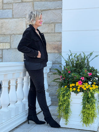 LULU-B BLACK VELOUR PANTS LULU-B