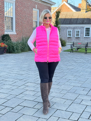 LULU-B PINK SHORT PUFFER VEST