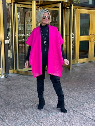 PINK BLING WINTER CAPE