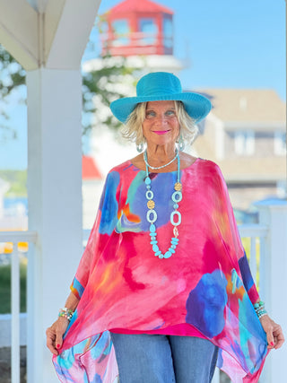 Sofia Sunrise Silk Kaftan Cathys Place