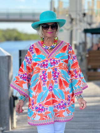 KEY WEST MANGO TROPICS BEACH COVER -UP