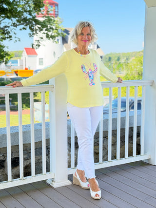 BEACH CLUB YELLOW LOBSTER SWEATER LULU-B