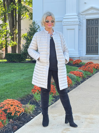 LULU-B SILVER PUFFER COAT