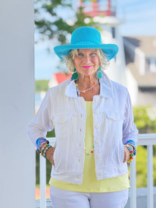 SEASIDE JEWELS LINEN JACKET TANGO MANGO