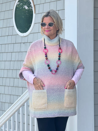 Gradient Colorful Pullover Sweater