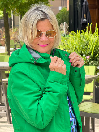 LOGAN GREEN RAINCOAT