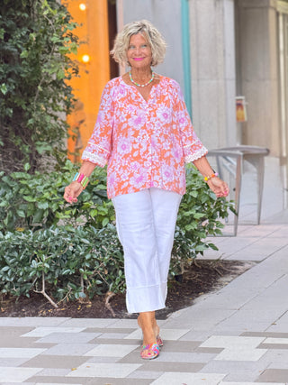 MANDARIN MULT FASHION TOP Cathys Place