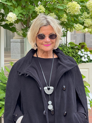 Black Womens Cape Poncho Coat